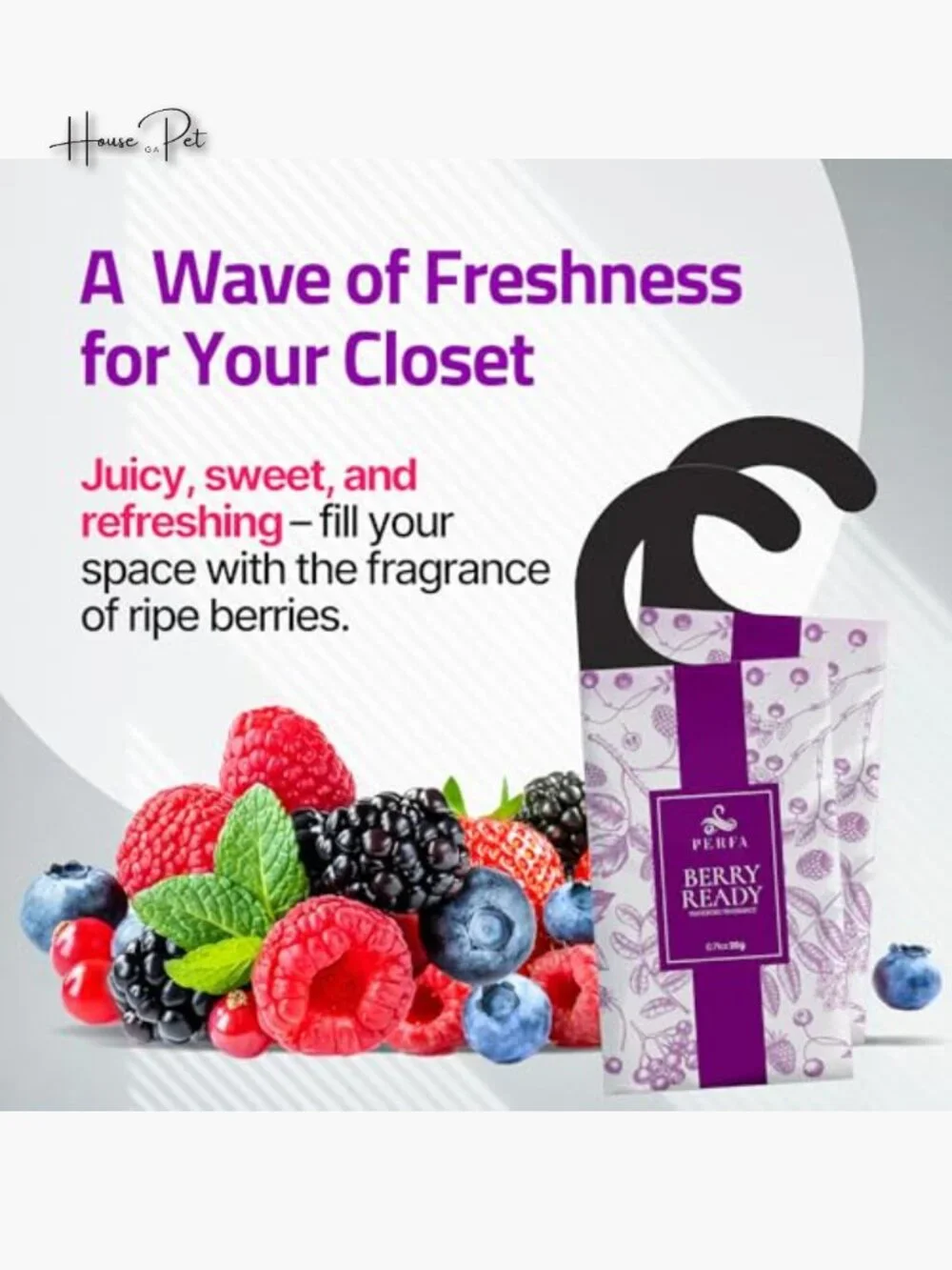 Berry Scented Closet Deodorizer 6-Pack | Long-Lasting Drawer Sachets